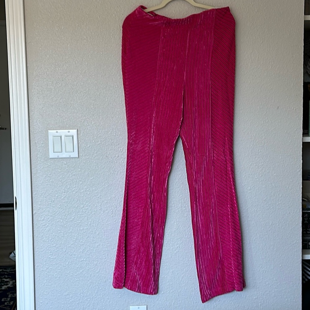 Free People Slim Pull-on Velvet Flare Pants